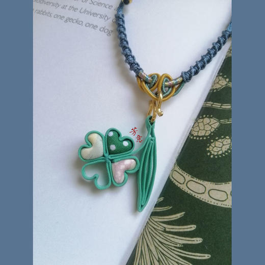 四叶草盘扣吊坠项链○芳意旗袍 商品图4