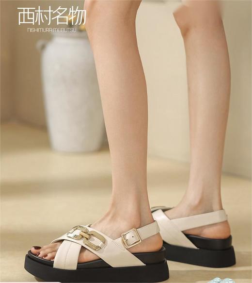 西村名物凉鞋女厚底增高2022夏季新款百搭罗马凉鞋仙女风ins24651 商品图3
