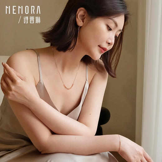 玫瑰18K金短款凤尾耳线耳饰KE2797诗普琳珠宝 商品图4