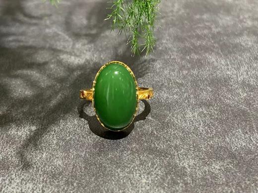 【御珠宫坊】金镶碧玉戒指 商品图3