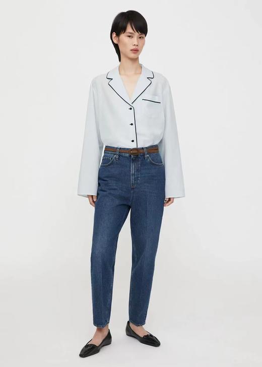 TOTEME 蛋青色/香槟金真丝单口袋衬衫 商品图7