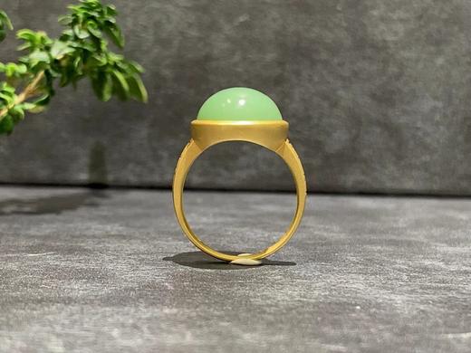 【御珠宫坊】金镶碧玉戒指 商品图3
