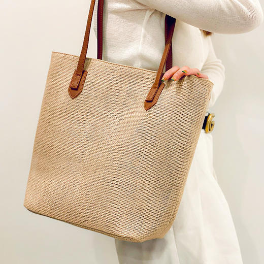 RCJF 05899 时尚气质休闲百搭大容量亚麻编织包 商品图2