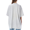 BALENCIAGA 巴黎世家 女士棉质字母徽标印花复古针织大廓形金属圆领短袖T恤 浅灰色 694576 TMV88 0901 商品缩略图1
