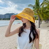 QM-QM000706(xfy)夏季沙滩帽 大檐蝴蝶结遮阳帽镂空渔夫帽子户外盆帽太阳帽女 商品缩略图5