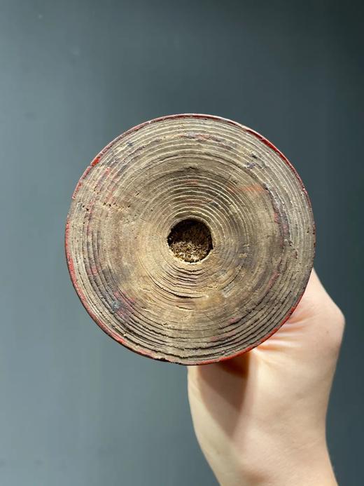 木胎红漆高足佛前供盘一对，顺丰包邮 商品图13