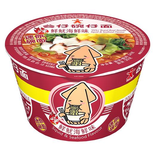 小公仔鲜鱿海鲜味迷你碗面36g 商品图0