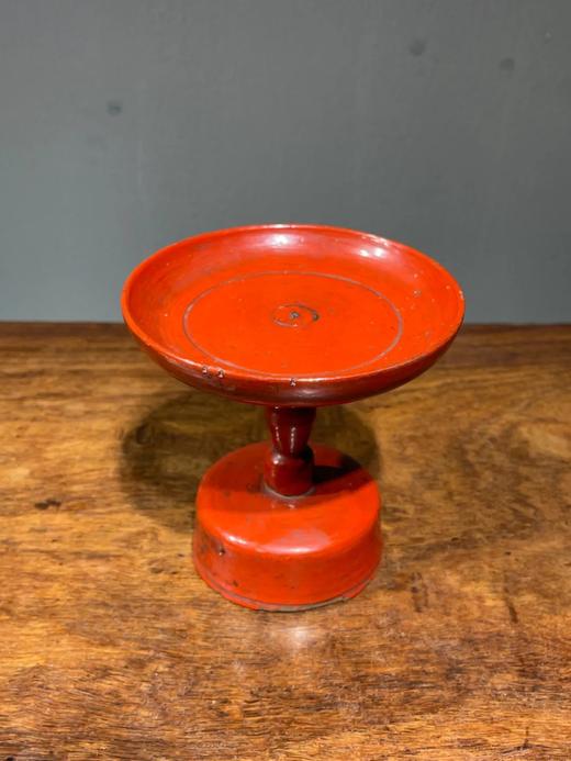 木胎红漆高足佛前供盘一对，顺丰包邮 商品图3