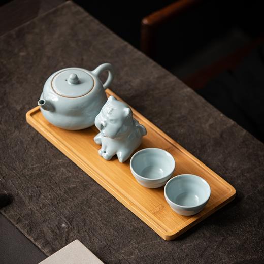 汝山明 生肖虎香插摆件汝窑茶宠 壬寅虎年，养一只汝瓷萌虎，来一套葫芦壶茶器，愿你汝虎添翼，虎禄双全 生肖虎香插摆件汝窑茶宠 商品图9