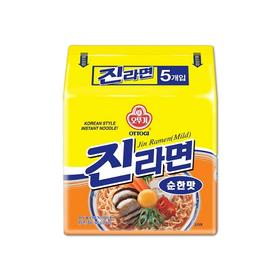 수출용【5멀티】오뚜기 진라면순한맛120g*5