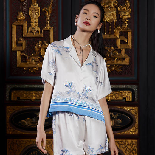 EMPERORIENT皇锦 国际款真丝短袖分身套装HJ21374 商品图3