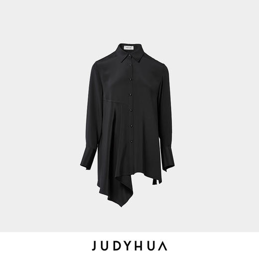 JUDYHUA 斜裁拼接设计衬衫裙 商品图7