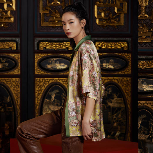 EMPERORIENT皇锦 东方花园国潮国风印花衬衫HJ21401 商品图1