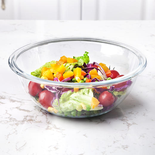 【笑麻麻荟&菲内克斯】厨房家用玻璃大号盆和面盆打蛋盆耐热揉面盆碗发面盆带盖A 商品图1