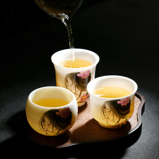 【温润如脂 洁白如玉】珍瓷窑 羊脂玉 古典美人 主人杯 礼盒装 商品图9