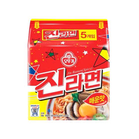 【5멀티】오뚜기 진라면매운맛（한국유통）120g*5