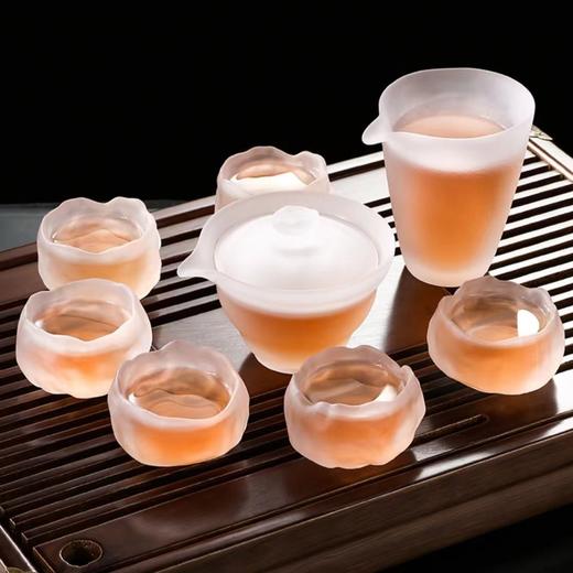 日式玻璃茶具国潮风盖碗公杯女主人品茗杯功夫茶套装 商品图0