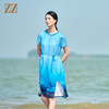 佐尔美2022夏季新款 桑蚕丝真丝乔其国风连衣裙女E22LS91 商品缩略图1