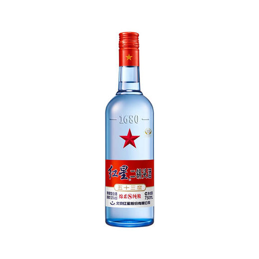 红星53度蓝瓶二锅头绵柔陈酿酒 750ml 商品图0