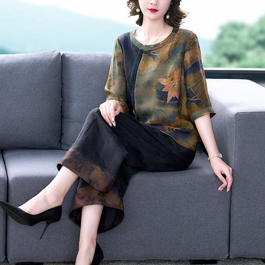 裁缝学苑AQ86中老年女装夏装香云纱上衣纸样女阔腿裤套装服装样板 商品图1