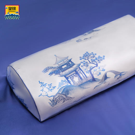 EMPERORIENT皇锦 真丝印花半圆荞麦枕-亭云HJ11657 商品图0