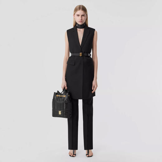 BURBERRY 巴宝莉 女士 Lola - 中号绗缝羔羊皮萝纳双肩背包 黑色 8052366 A1189 商品图3