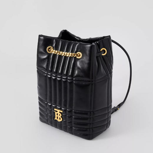 BURBERRY 巴宝莉 女士 Lola - 中号绗缝羔羊皮萝纳双肩背包 黑色 8052366 A1189 商品图1