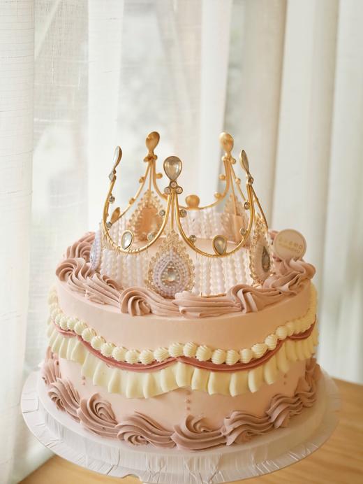 复古粉色系皇冠蛋糕 商品图0