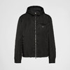 PRADA 普拉达 男士 Re-Nylon 再生尼龙珐琅金属三角形徽标连帽外套 黑色 SGB685 1WQ8 F0002 商品缩略图0