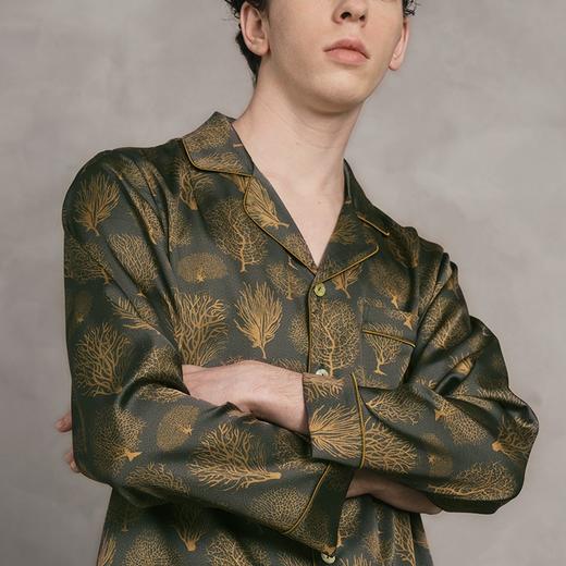 Solo seta22姆米重磅真丝睡衣套装长袖桑蚕丝家居服男奢华丝绸秋冬 商品图2