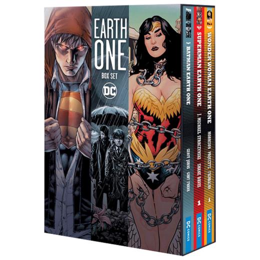 DC漫画 一号地球3册盒装 英文原版 Earth One Box Set 收藏版 地球一盒集 蝙蝠侠 超人 神奇女侠 进口英语书籍 新蝙蝠侠 商品图1