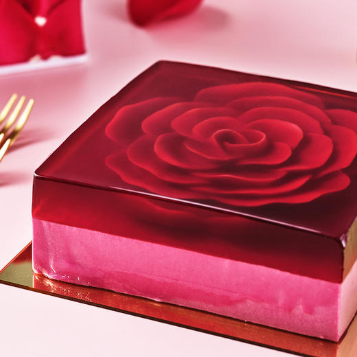 致爱-钟情 表白/求婚 玫瑰酒冻慕斯蛋糕 商品图0