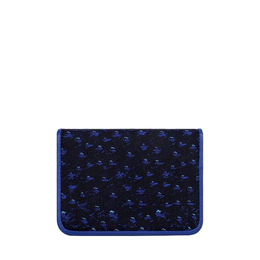 SAINTJOY/上久楷宋锦卡包深蓝鸵鸟纹BWS19K0402 商品图0