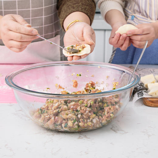 【笑麻麻荟&菲内克斯】厨房家用玻璃大号盆和面盆打蛋盆耐热揉面盆碗发面盆带盖A 商品图7