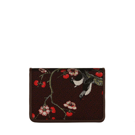 SAINTJOY/上久楷宋锦卡包梅花深红色BWS19K0406 商品图0