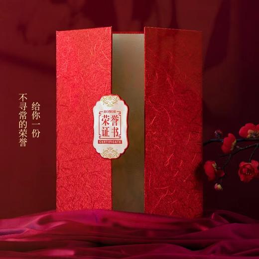 三折式中国红荣誉证书5k红色奥丽丝纹奖状证书A4内页高档颁奖获优秀员工45开大本表彰新款 商品图2