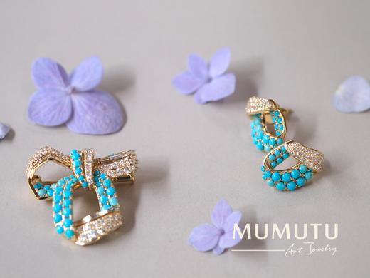 结·绿松石耳钉 商品图6