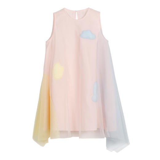 mettekids儿童裙子2022夏季新款女孩洋气时髦网纱女童背心连衣服 商品图7