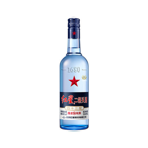 红星43度蓝瓶绵柔纯酿二锅头 500ml 商品图0