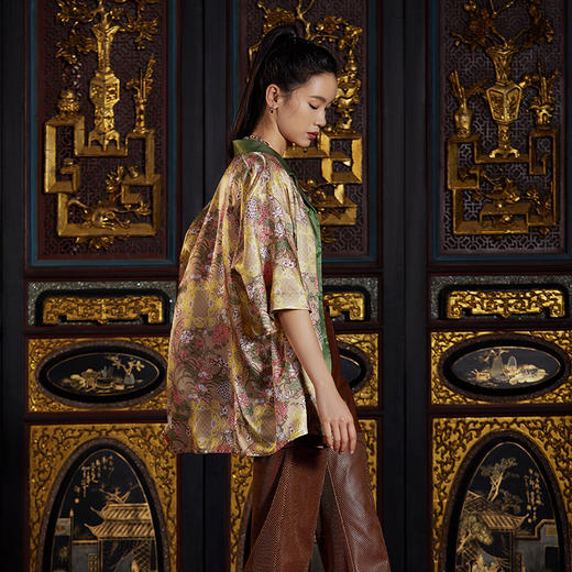 EMPERORIENT皇锦 东方花园国潮国风印花衬衫HJ21401 商品图2