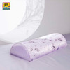 皇锦 真丝印花半圆形苦荞壳荞麦枕头-海棠蝴蝶HJ11665 商品缩略图0