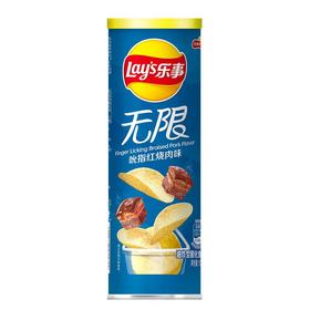 百事食品乐事Lay's 吮指红烧肉味油炸型膨化食品薯片 90g/罐