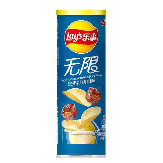 百事食品乐事Lay's 吮指红烧肉味油炸型膨化食品薯片 90g/罐 商品图0