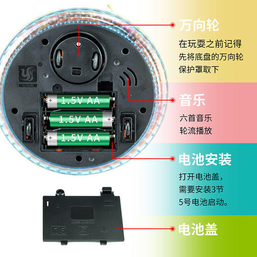 玩具扭扭虫儿童灯光音乐 男女孩萨克斯行走毛毛虫跳舞虫-W仓 商品图6