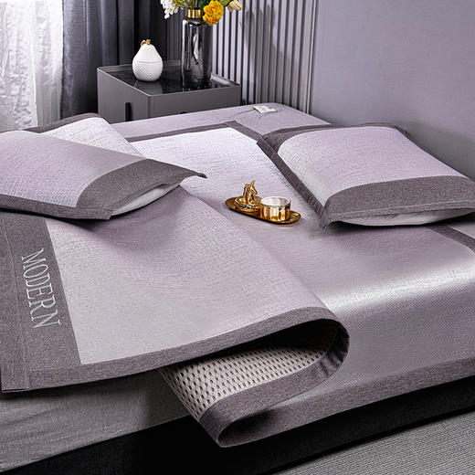 1200D加粗冰丝凉席 三层加厚 高密度编制工艺 滑爽睡眠 拒绝粘腻 商品图2