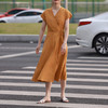 裁缝学苑AQ87 亚麻茶歇裙2022新款连衣裙纸样女装衣服样板打板图 商品缩略图2