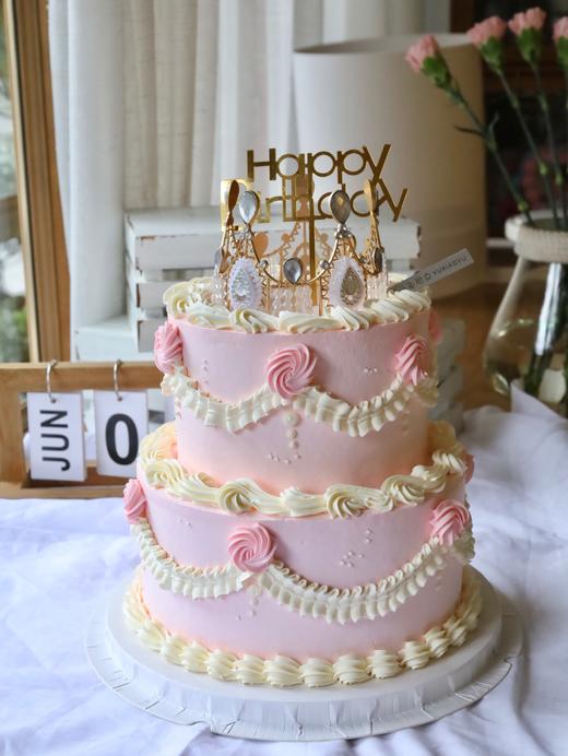 粉色系复古花边皇冠（图片是8+6双层） 商品图2