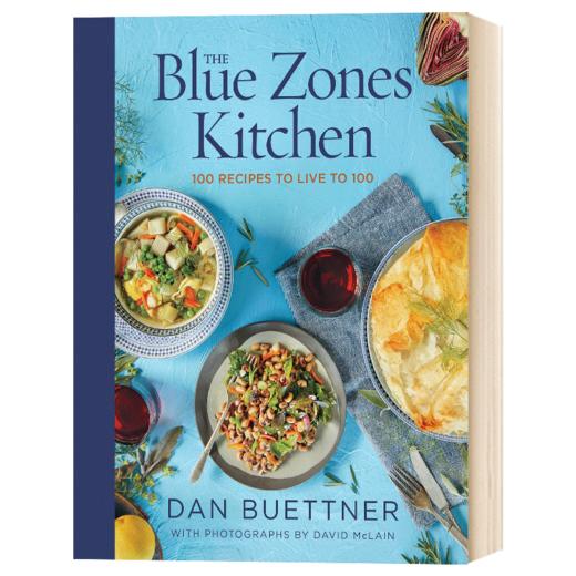 蓝色区域食谱 英文原版 The Blue Zones Kitchen 蓝色地带 活到100岁的100种食谱 英文版进口原版英语书籍 Dan Buettner 商品图1