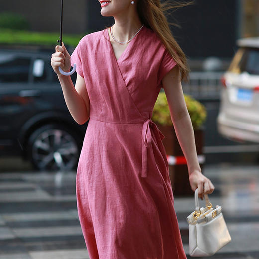 裁缝学苑AQ87 亚麻茶歇裙2022新款连衣裙纸样女装衣服样板打板图 商品图1