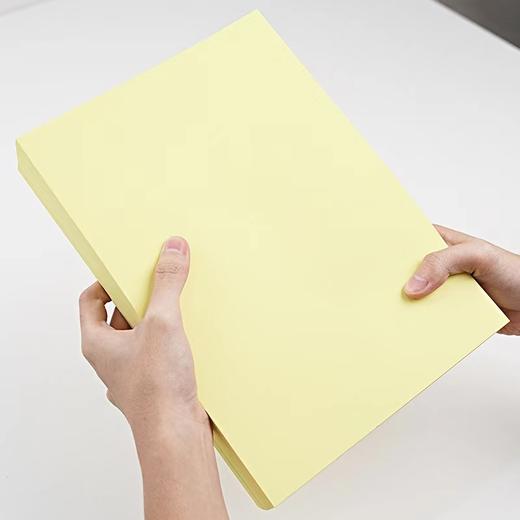 黄色浅黄色淡黄色复印纸A5 A4 A3彩色打印纸80克彩纸500张告示公告纸手工剪纸凭证纸 商品图3